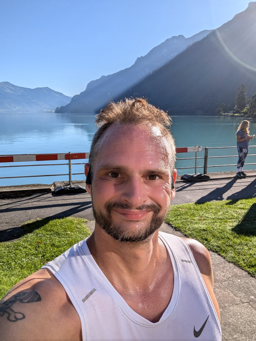 Selfie of Rob Kaper at Jungfrau Marathon 2024