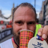 Selfie of Rob Kaper at Halve Marathon Roosendaal 2022