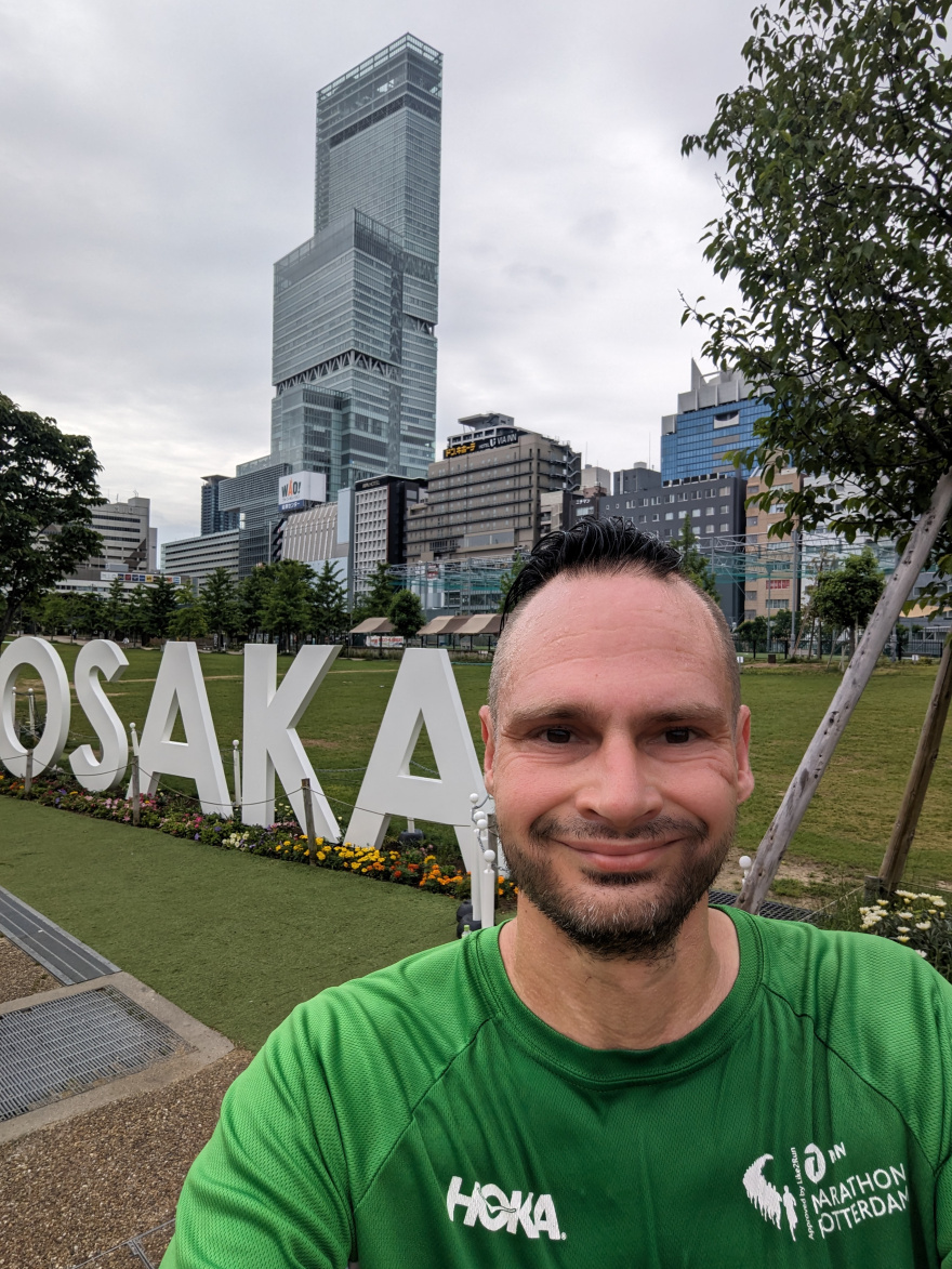 Selfie of Rob Kaper at Training (Easy Run) in Osaka