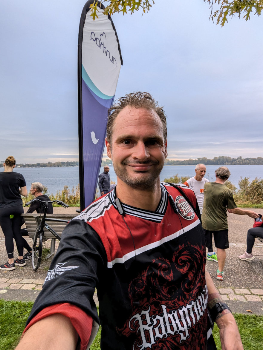 Selfie of Rob Kaper at Kralingse Bos Parkrun 2024