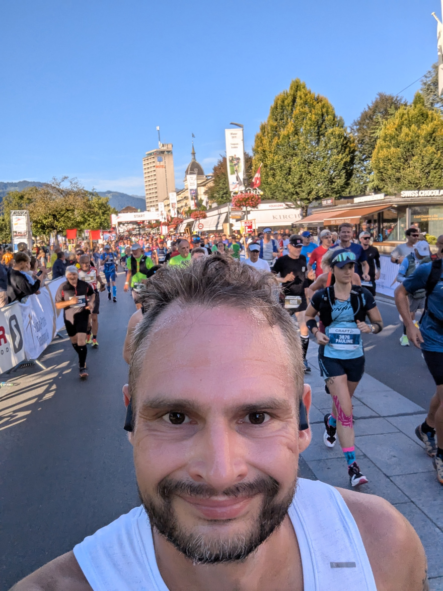 Selfie of Rob Kaper at Jungfrau Marathon 2024