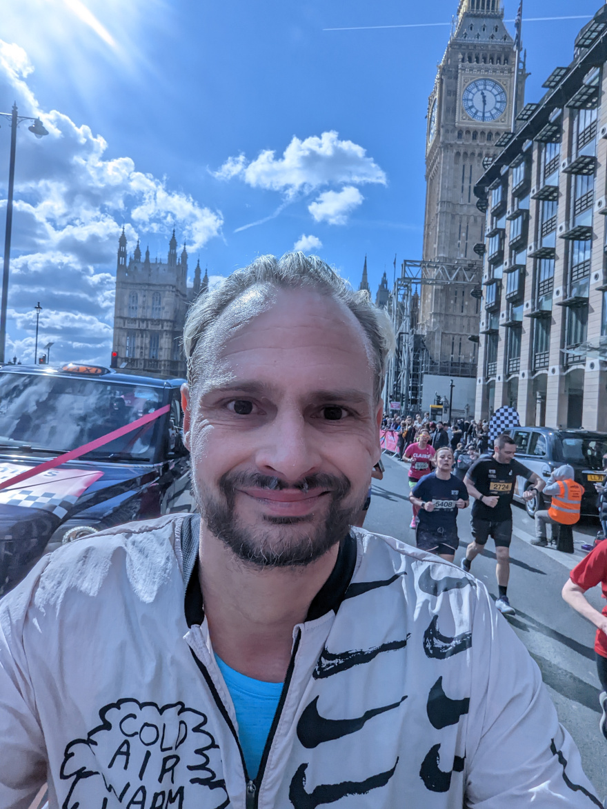 Rob Kaper running London Landmarks Half Marathon 2022