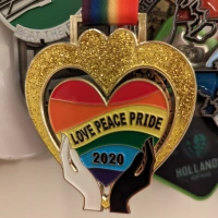 Love Peace Pride Virtual Run 2020 medal