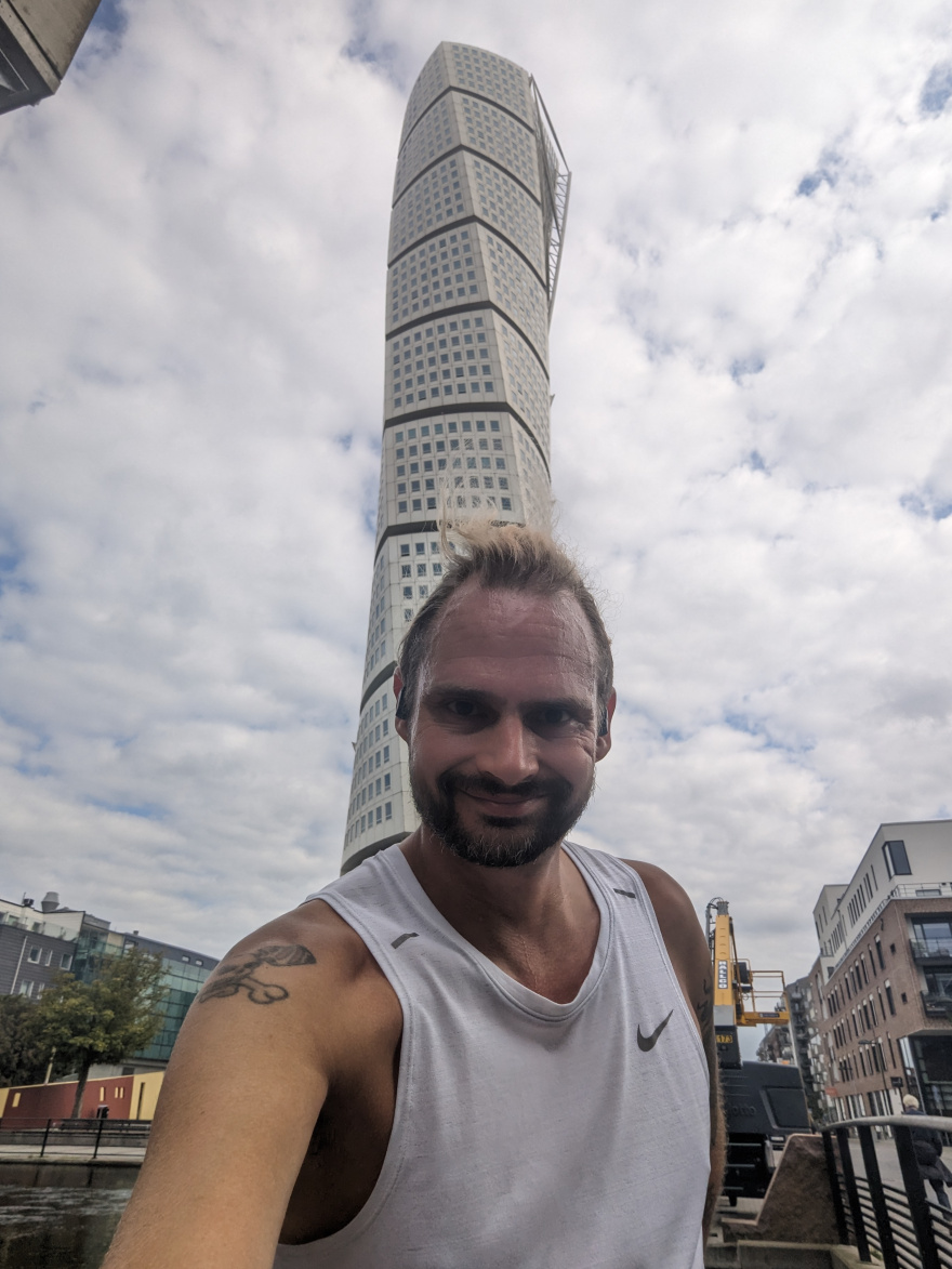 Selfie of Rob Kaper at Training (Easy Run) from Malmo to Malmö kommun