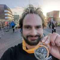 Selfie of Rob Kaper at Egmond Halve Marathon 2023