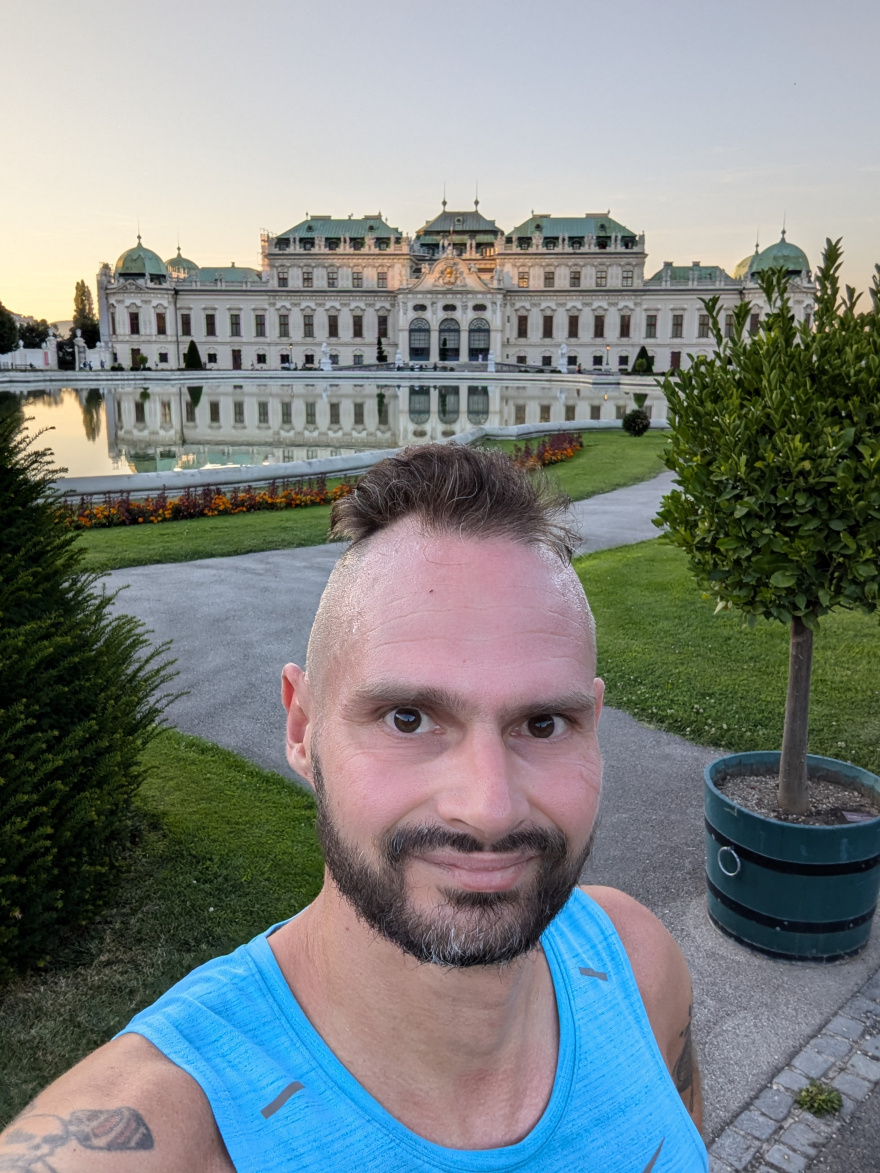 Selfie of Rob Kaper at Training (Easy Run) in Vienna