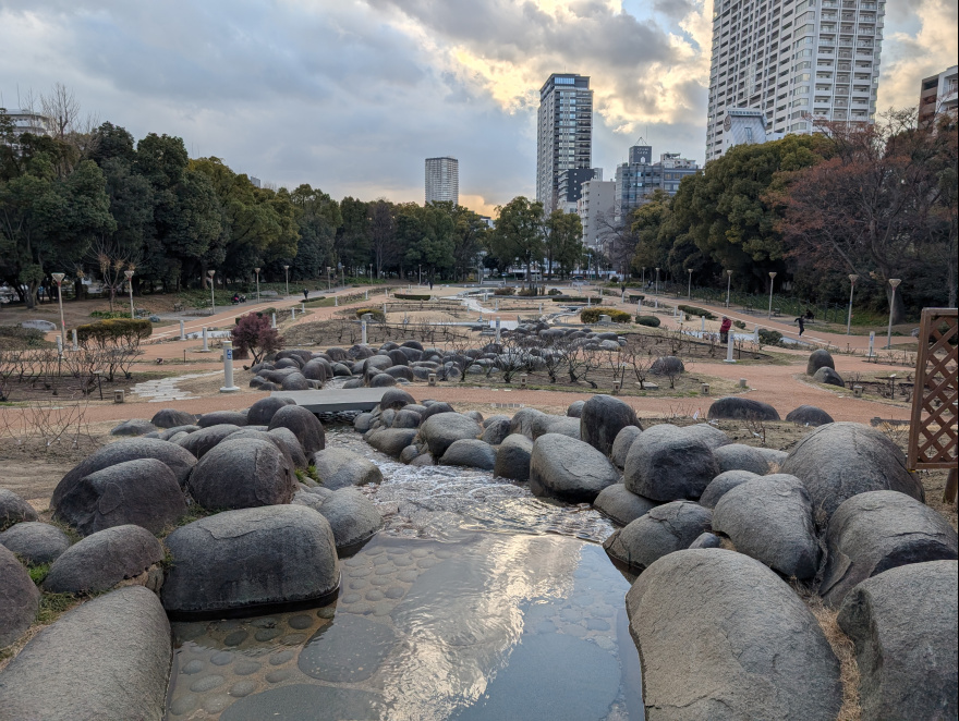 Training (Easy Run) in Osaka scenery