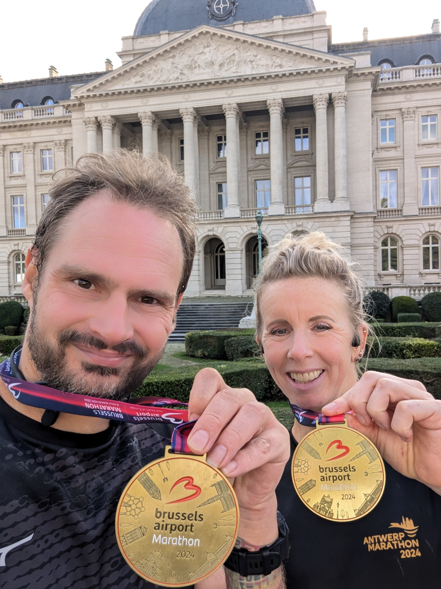 Selfie of Rob Kaper at Brussels Marathon 2024