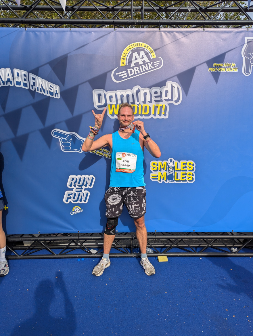 Selfie of Rob Kaper at Dam tot Damloop 2024