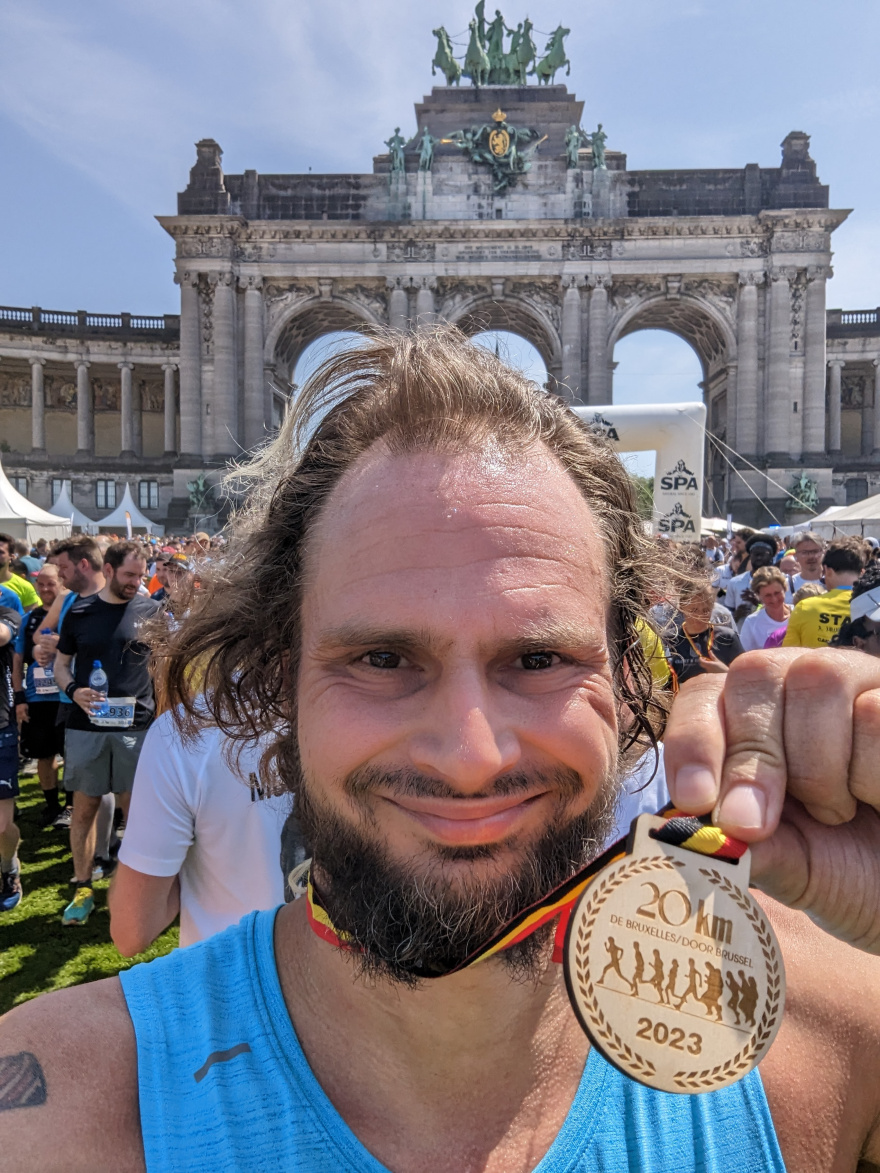 Selfie of Rob Kaper at 20KM de Bruxelles 2023