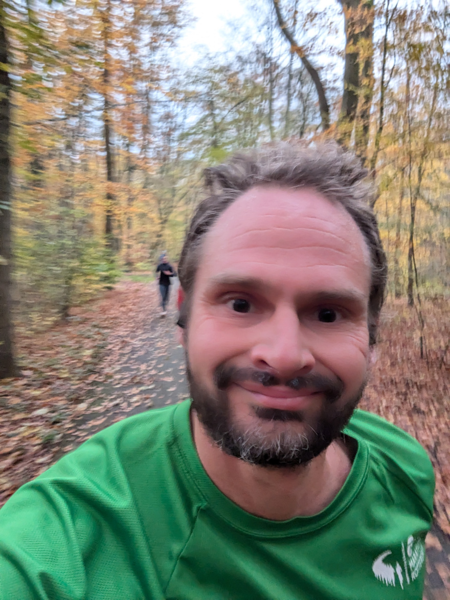 Selfie of Rob Kaper at Amsterdamse Bos Parkrun 2024