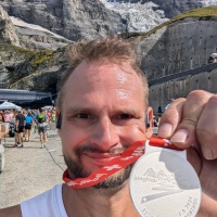 Selfie of Rob Kaper at Jungfrau Marathon 2024