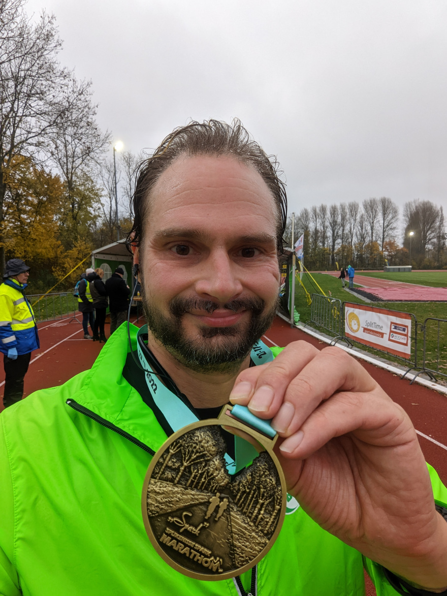 Selfie of Rob Kaper at Spijkenisse Marathon 2022