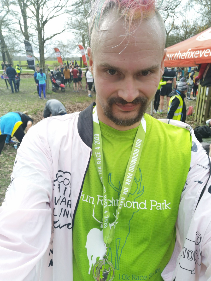 Selfie of Rob Kaper at Run Richmond Park 2020