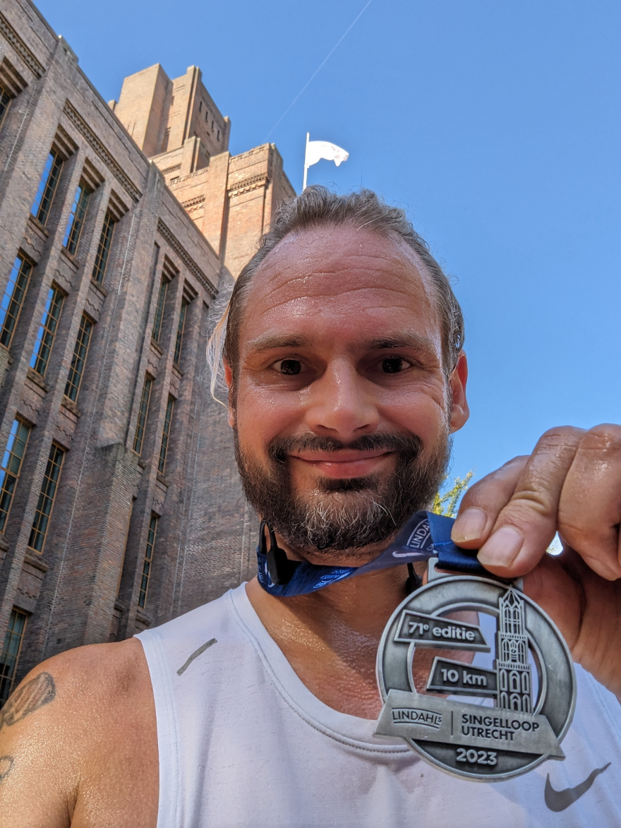 Selfie of Rob Kaper at Singelloop Utrecht 2023