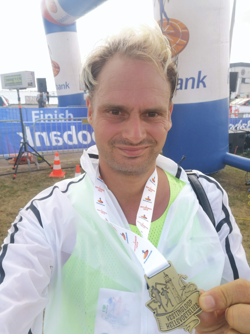 Selfie of Rob Kaper at Vestingloop Hellevoetsluis 2019