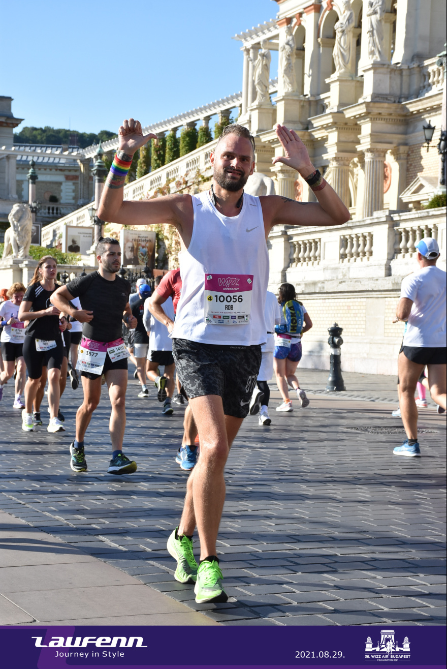 Rob Kaper running Budapest Félmaraton 2021