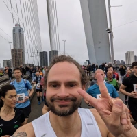 Selfie of Rob Kaper at Marathon Rotterdam 2023