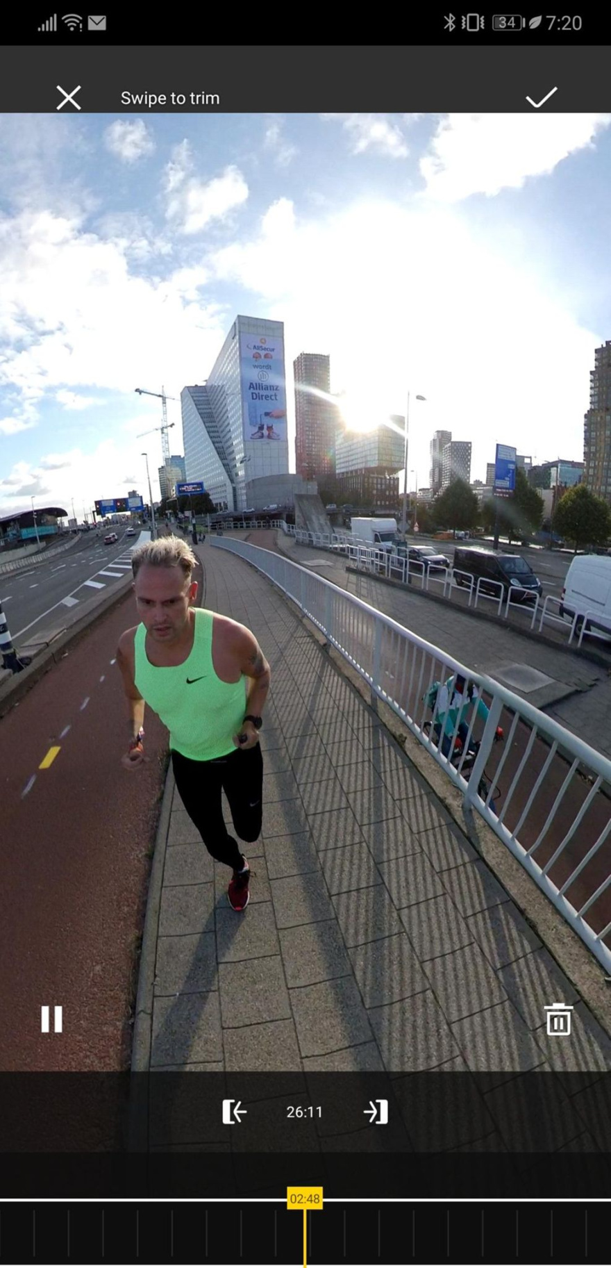 Rob Kaper running Training Run in Rotterdam