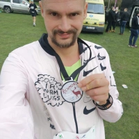 Selfie of Rob Kaper at Richmond Half Marathon 2020