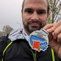 Selfie of Rob Kaper at Halve Marathon Gouda 2023