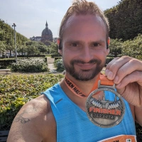 Selfie of Rob Kaper at Copenhagen Half Marathon 2023