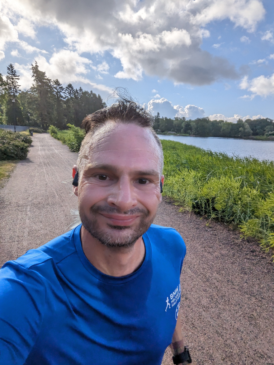 Selfie of Rob Kaper at Training (Recovery Run) in Helsinki