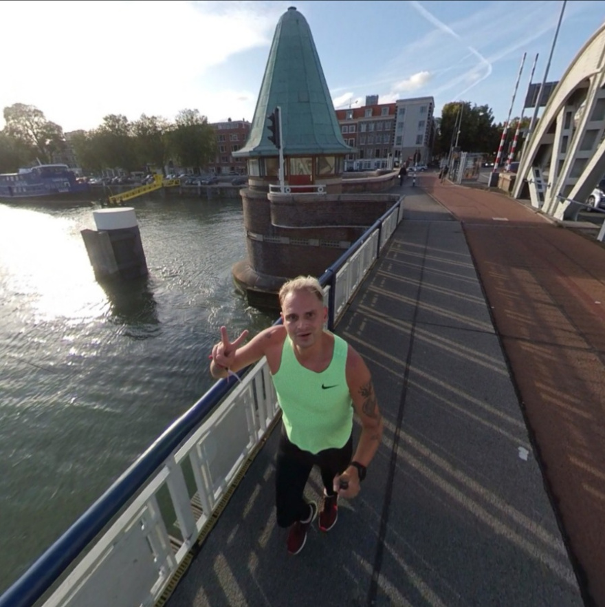 Rob Kaper running Training Run in Rotterdam