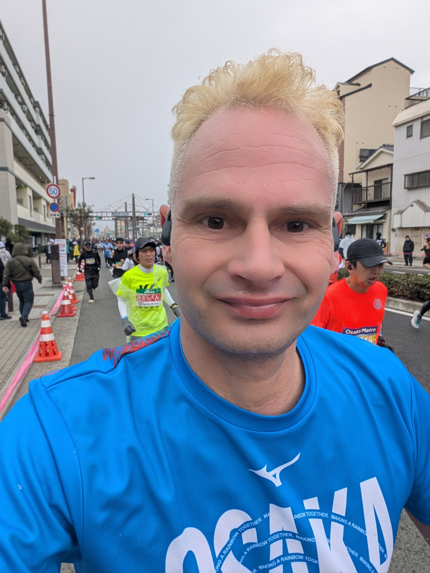 Selfie of Rob Kaper at Osaka Marathon 2025