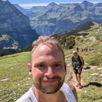 Selfie of Rob Kaper at Jungfrau Marathon 2024