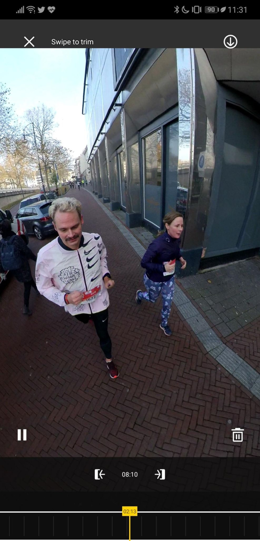 Rob Kaper running KLM Urban Trail 2019