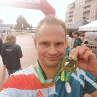 Selfie of Rob Kaper at Halve Marathon Capelle 2021