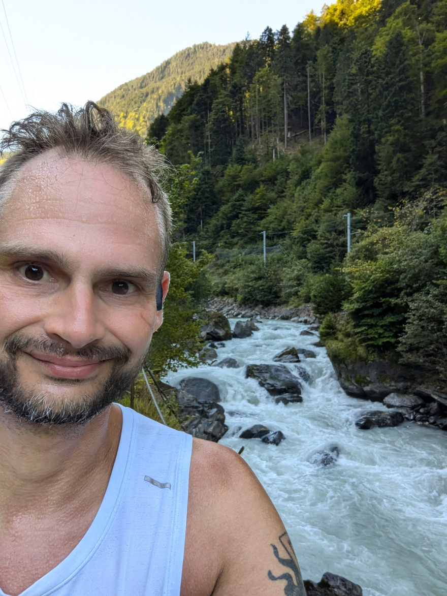 Selfie of Rob Kaper at Jungfrau Marathon 2024