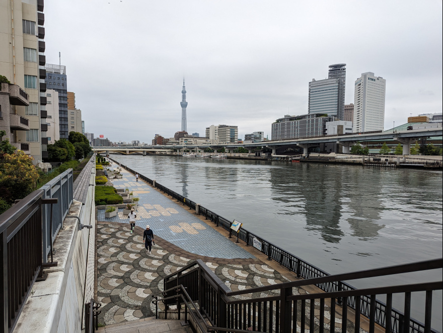 Training (Recovery Run) in Chuo scenery