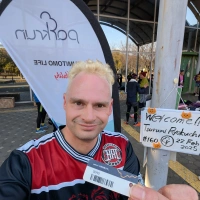 Selfie of Rob Kaper at Tsurumi Ryokuchi Parkrun 2025