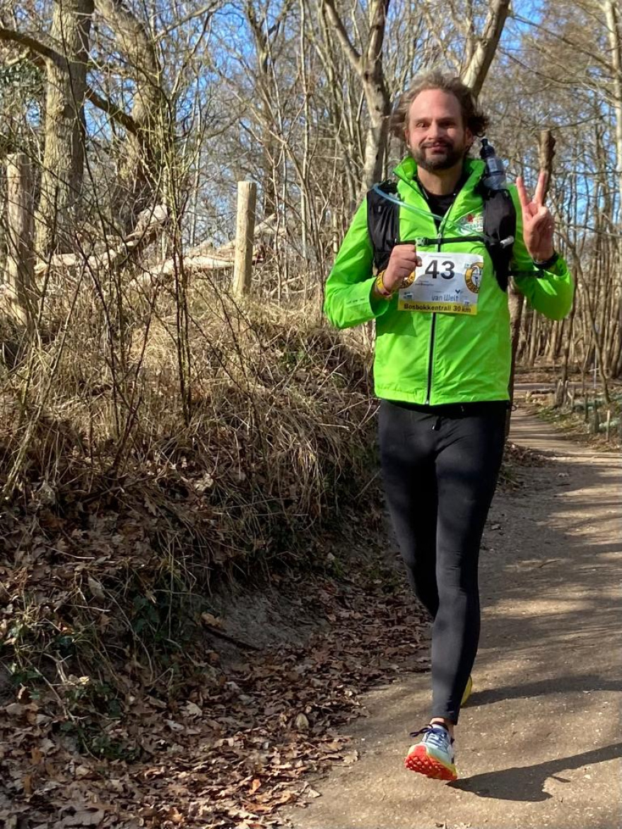 Rob Kaper running Bosbokken Trail 2023