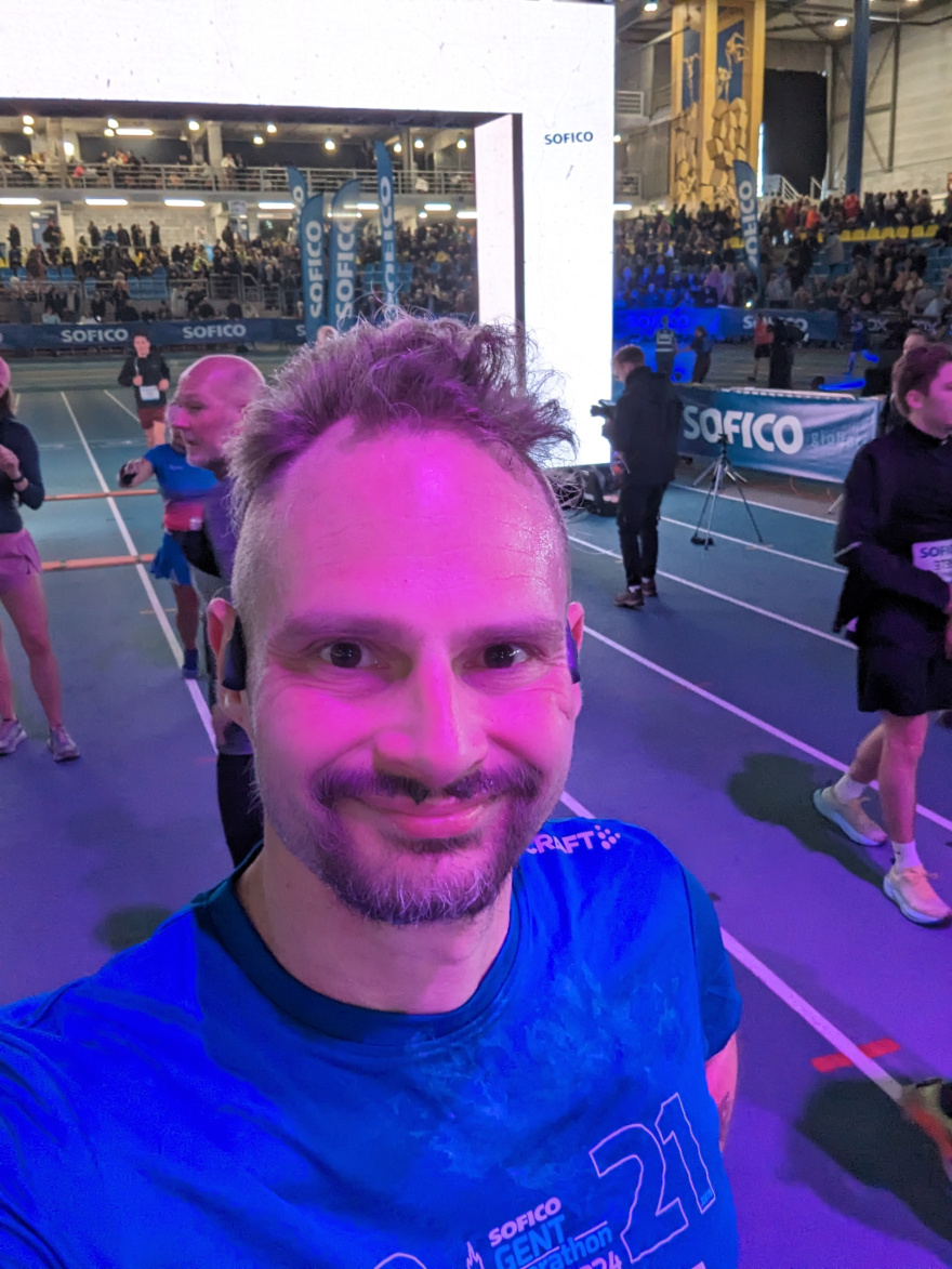 Selfie of Rob Kaper at Gent Marathon 2024