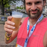 Selfie of Rob Kaper at Leiden Marathon 2023