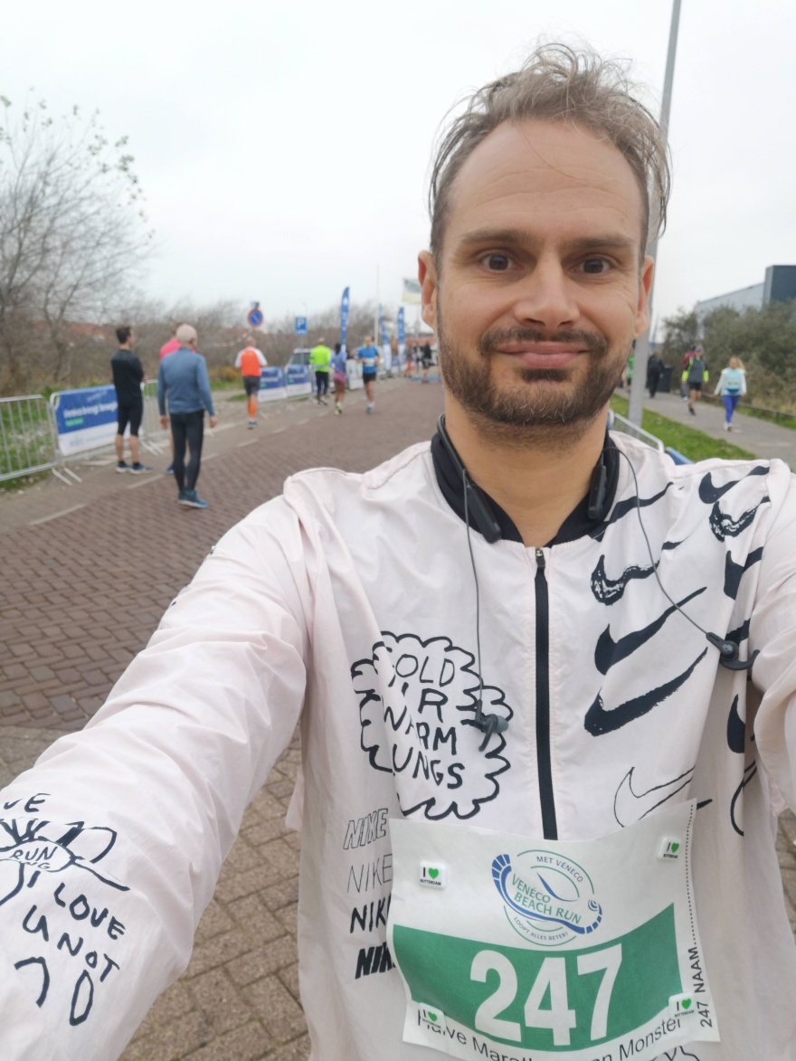 Selfie of Rob Kaper at Halve Marathon van Monster 2021