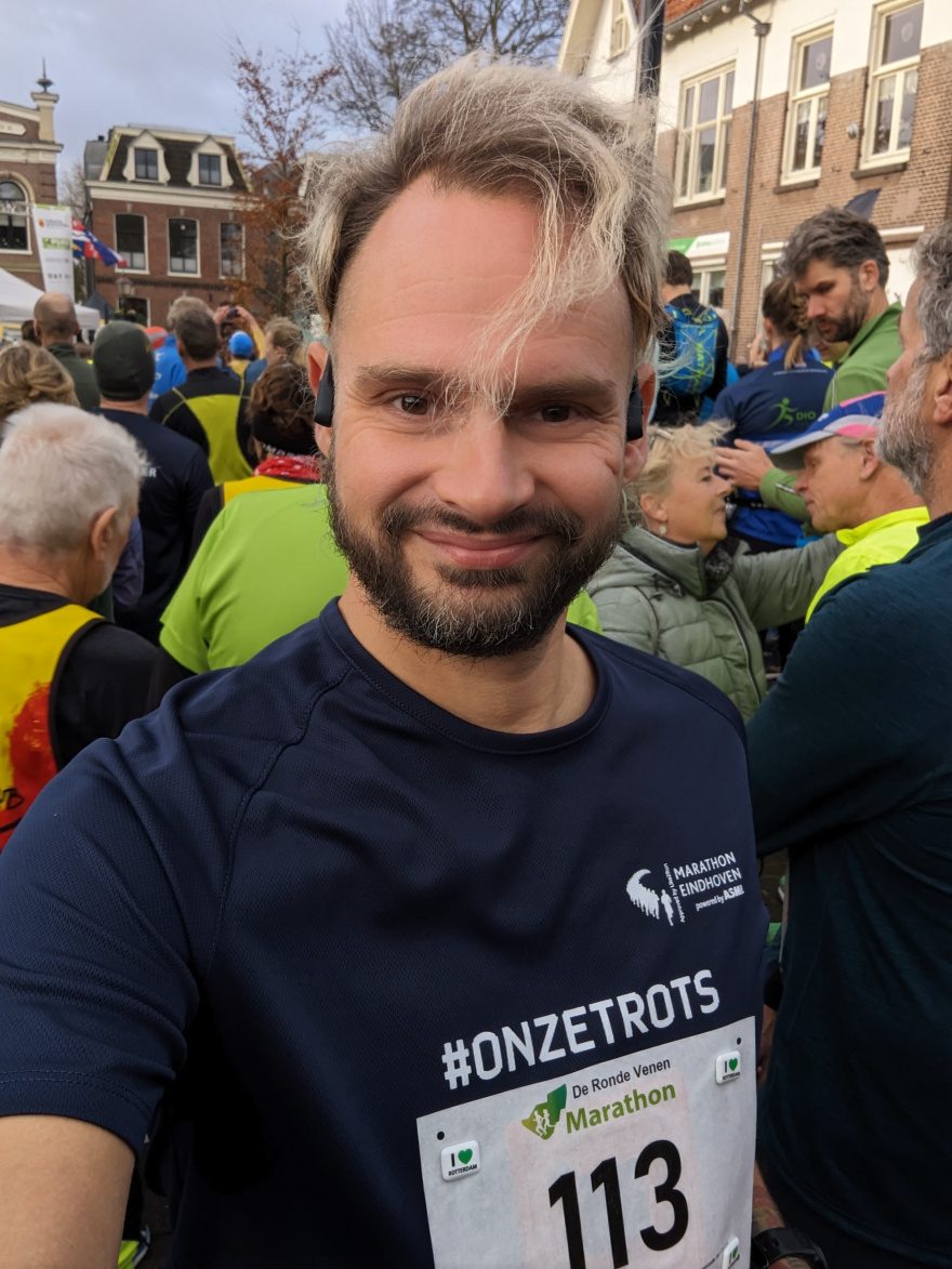 Selfie of Rob Kaper at Ronde Venen Marathon 2023